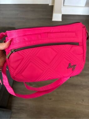 Lug Dash Bright Pink Quilted Crossbody Bag